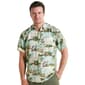 Mens Joe Marlin Tropical Palm Island Rayon Button Down Shirt - image 1