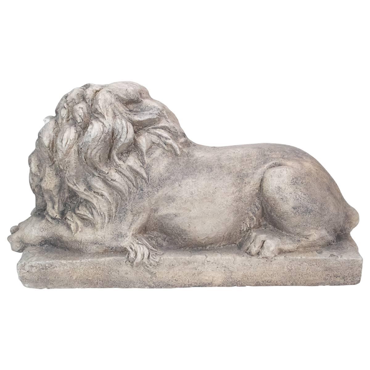 Northlight Seasonal 22in. Lying Down Lion Outdoor Garden Statue