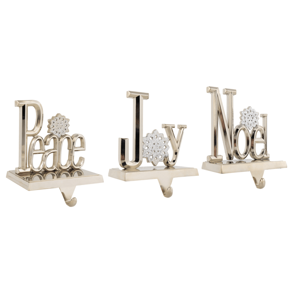 Northlight 3pc. Peace, Joy, & Noel Christmas Stocking Holders