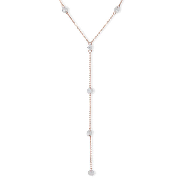 You're Invited Rose Gold Crystal Rivo Y-Necklace - image 
