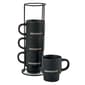 Azzure 4pc. Black Espresso Stacking Mugs - image 1