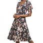 Womens Sami & Jo Short Tie Sleeve Floral Diamond A-Line Dress - image 2