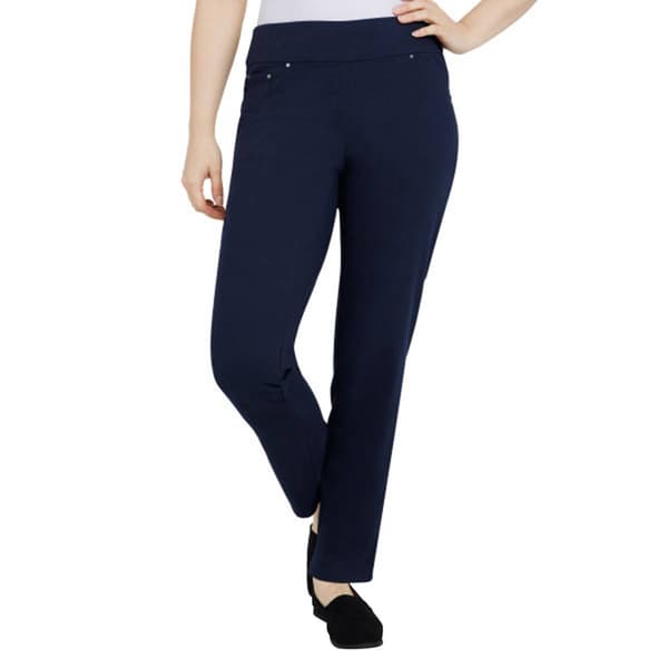 Womens Ruby Rd. Core Essentials Soft Twill Solid Casual Pants - image 