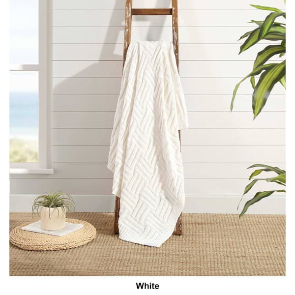 Tommy Bahama Chain Basket Cable Knit Throw