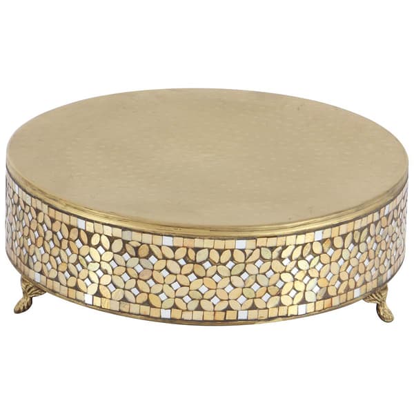 9th & Pike&#174; Metal & Glass Mosaic Tiered Cake Stand