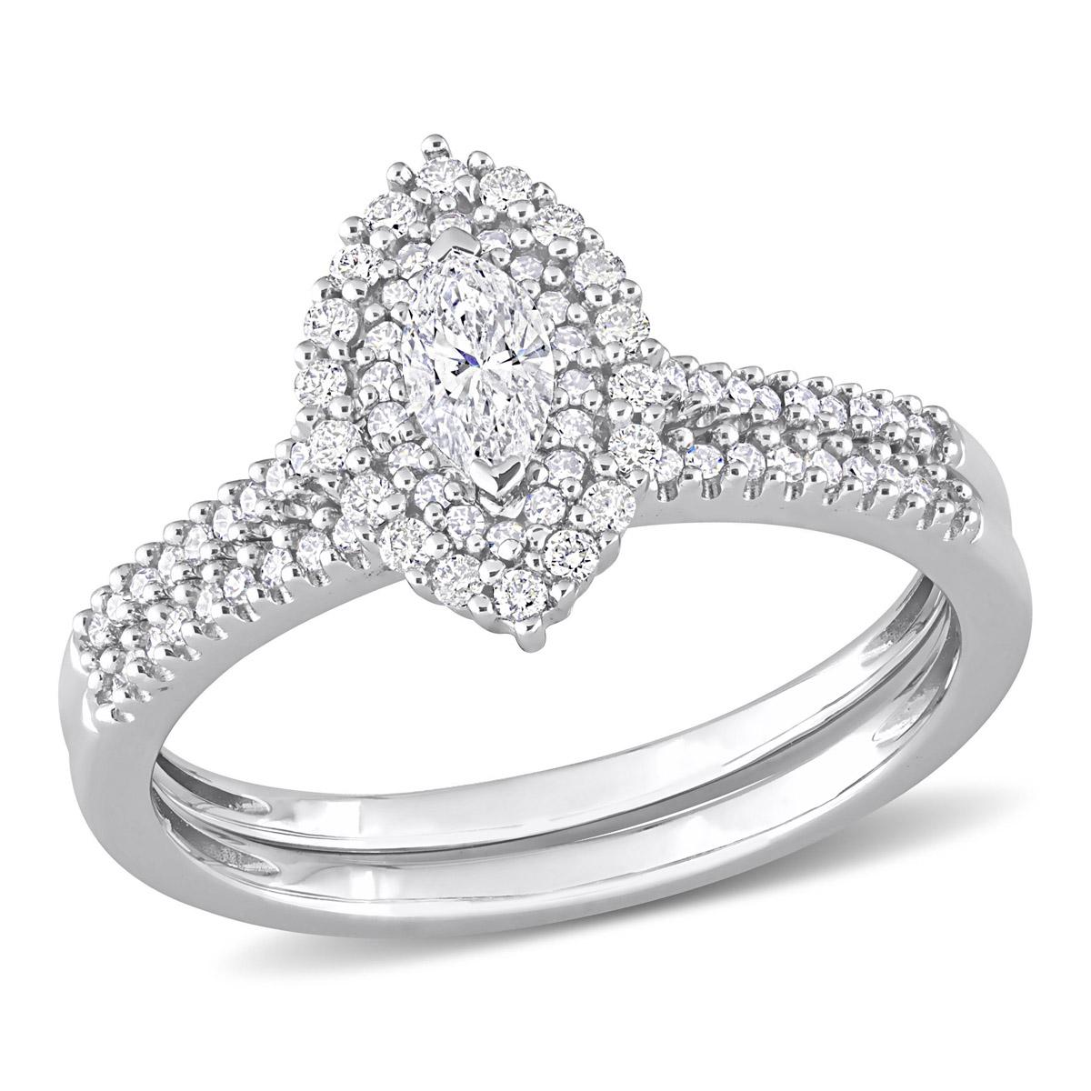 Diamond Classics™ 14kt. White Gold 1/2ctw. Diamond Bridal...