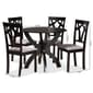 Baxton Studio Rasa Modern Dark Brown Wood 5pc. Dining Set - image 9
