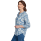Petite Alfred Dunner Classics Split Neck Floral Tie Sleeve Blouse - image 4