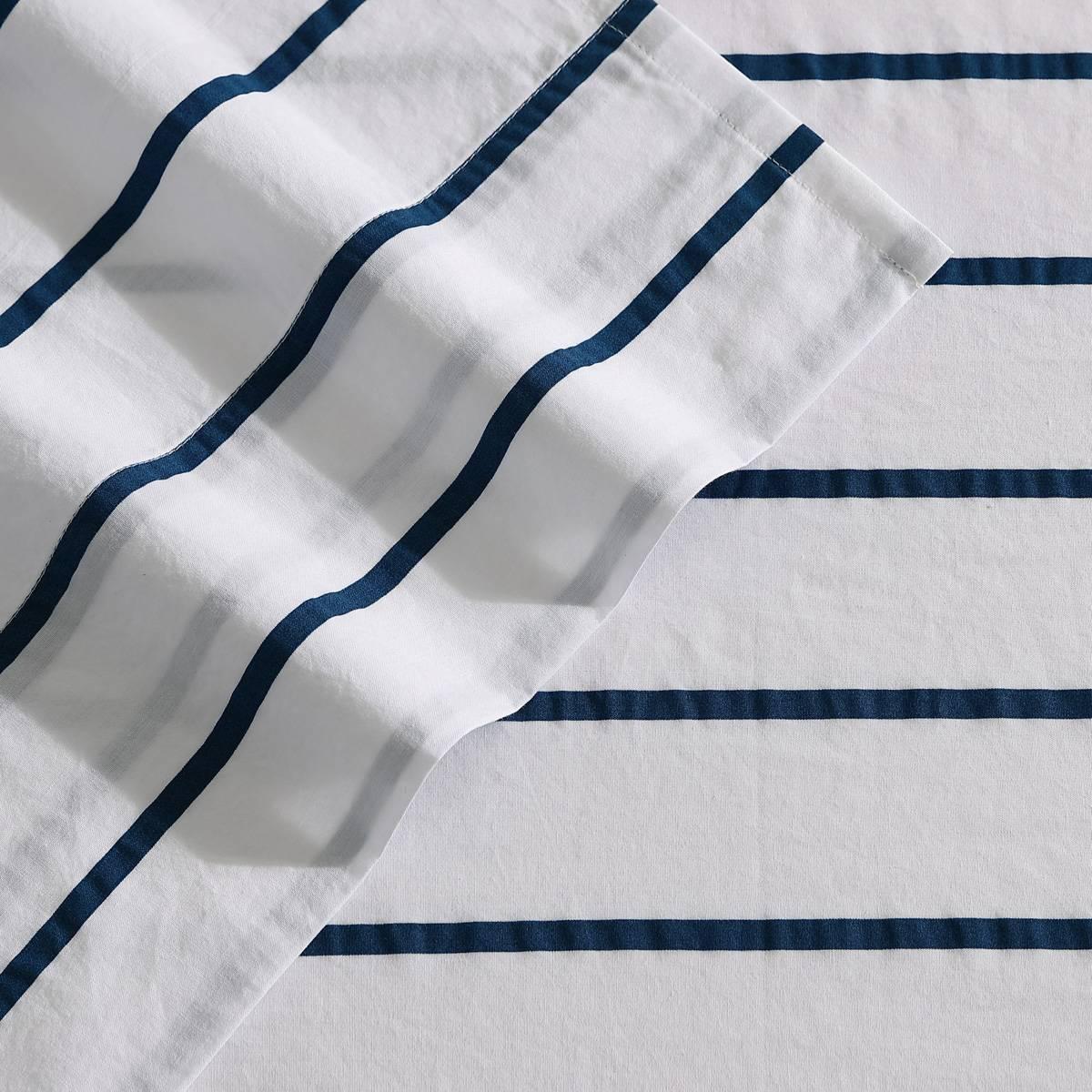 Nautica Brenton Stripe Cotton Percale Sheet Set
