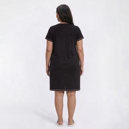 Plus Size René Rofé® Short Sleeve Purr-Fect Together Nightshirt