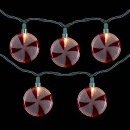 Northlight Seasonal 10ct. Peppermint Candies Christmas Lights
