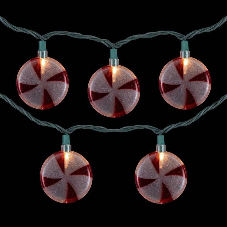Northlight Seasonal 10ct. Peppermint Candies Christmas Lights