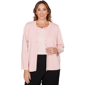 Plus Size Emaline Enchanted Bloom Long Sleeve Sweater Jacket Wit - image 1