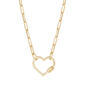 Gold Classics&#40;tm&#41; Yellow Gold Paperclip Chain Open Heart Necklace - image 1