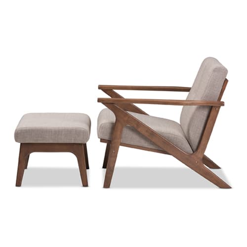 Baxton Studio Bianca Arm Chair and Ottoman Set