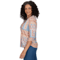 Womens Alfred Dunner Tuscany 3/4 Sleeve Patchwork Henley Blouse - image 4