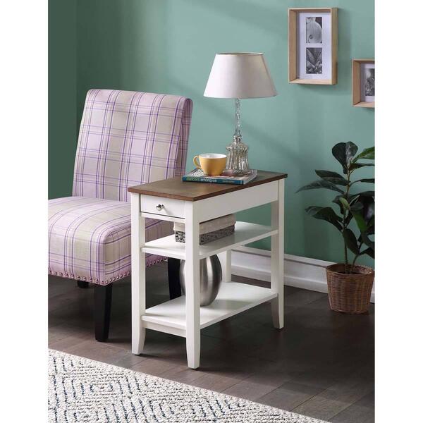 Convenience Concepts American Heritage White Frame End Table - image 
