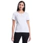 Womens Rafaella(R) Short Sleeve Welt Pocket Button Detail Solid Top - image 1