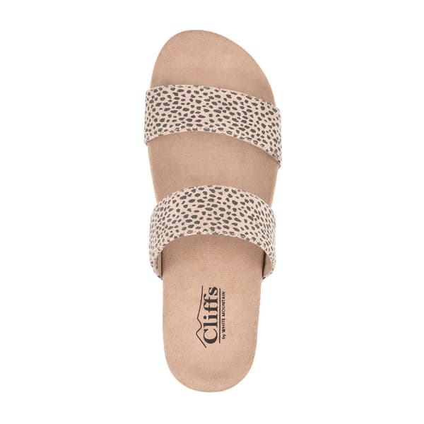 Womens Cliffs by White Mountain Tahlie Cheetah Slide Sandals