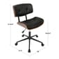 LumiSource Lombardi Mid-Century Modern Adjustable Office Chair - image 8