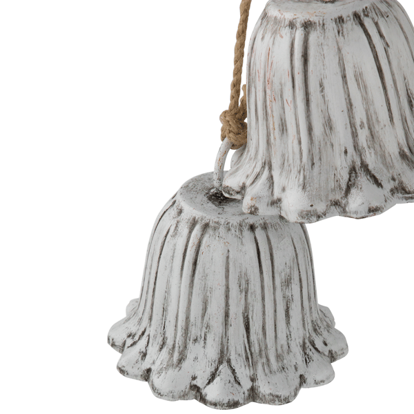 Northlight Trio White Fluted Christmas Bells  - Set of 2