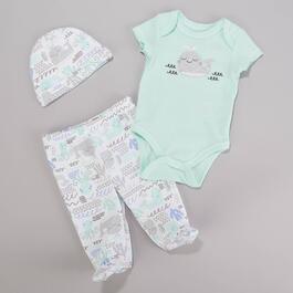 Baby Boy &#40;NB-9M&#41; Sterling Baby 3pc. Whale Sea Life Set