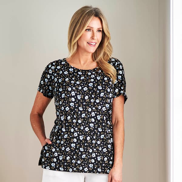 Plus Size Preswick & Moore® Short Sleeve Poppy Floral Tee