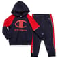 Boys (4-7) Champion(R) Color Block Hoodie & Joggers Set - Dark Navy - image 1