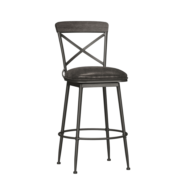 HH2 Home Decker Commercial Grade Metal Bar Height Swivel Stool