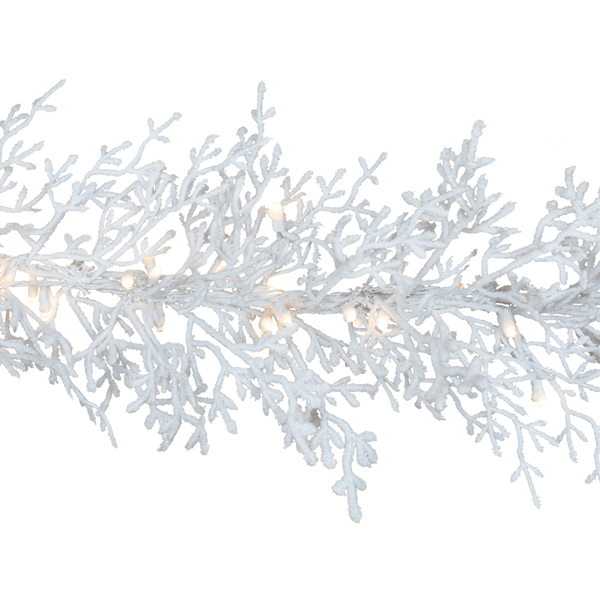 Northlight 9ft. Warm White LED Flocked Twig Christmas Garland