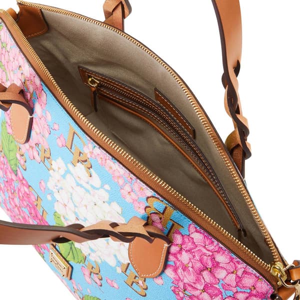 Dooney & Bourke Hydrangea Monogram Celeste Satchel