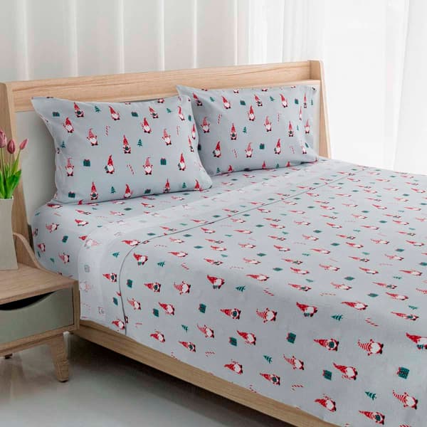 Avanti Gnome Sweet Gnome Flannel Sheet Set