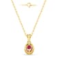 Gemstone Classics™ Created Ruby Lab Grown Diamond Pendant - image 2