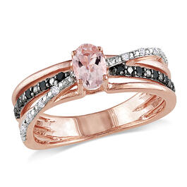 Gemstone Classics&#40;tm&#41; Diamonds & Morganite Gemstone Ring