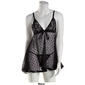 Womens Spree Intimates 2pc. Carrie Amber Heart Mesh Babydoll - image 2