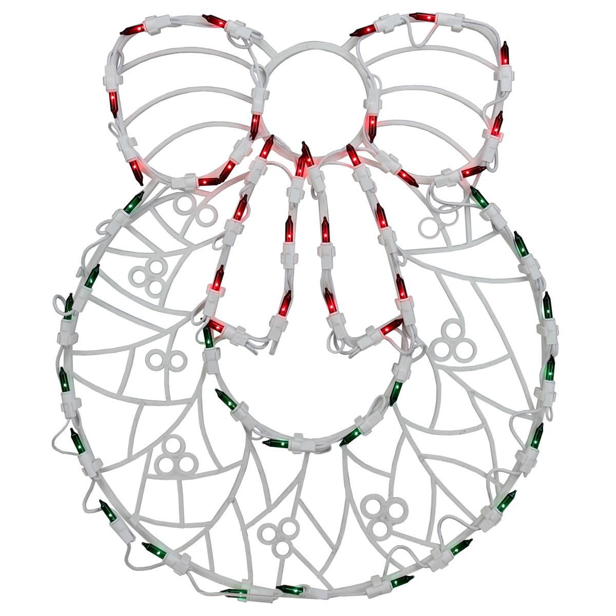 Northlight Seasonal Lighted Wreath Window Decoration