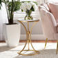 Baxton Studio Tarmon Gold Metal End Table w/ Marble Tabletop - image 6
