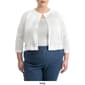 Plus Size Nina Leonard 3/4 Trim Sleeve Bolero - image 2