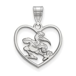 Sterling Silver U of Louisiana at Lafayette XL Pendant Necklace, 26 In 