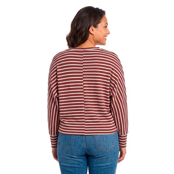 Womens C''est La Vie Long Sleeve Dolman Stripe Tee