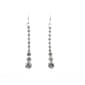 Rosa Rhinestones Silver-Tone Thin Linear Dangle Earrings - image 1
