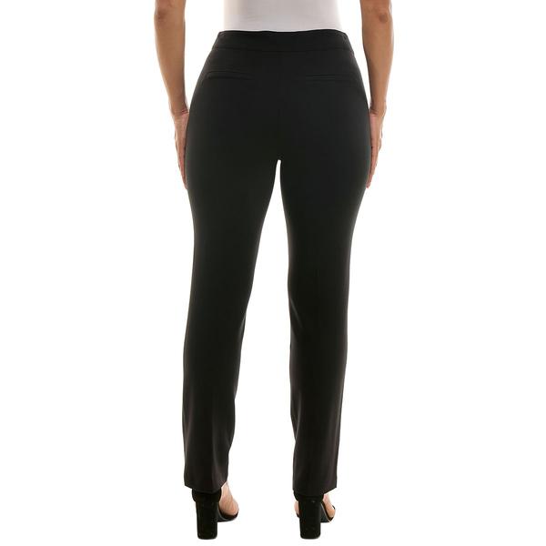 Womens Zac & Rachel Solid Pull On Slim Leg Compression Pants