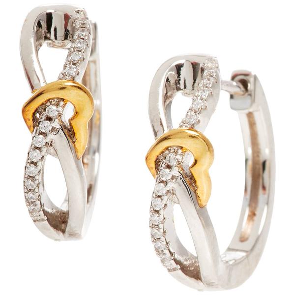 Diamond Classics™ Two-Tone 1/10ctw. White Diamond Hoop Earrings