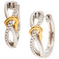 Diamond Classics™ Two-Tone 1/10ctw. White Diamond Hoop Earrings - image 2