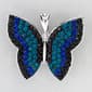 Wearable Art Multi Crystal Butterfly Enhancer in Silver-Tone - image 1