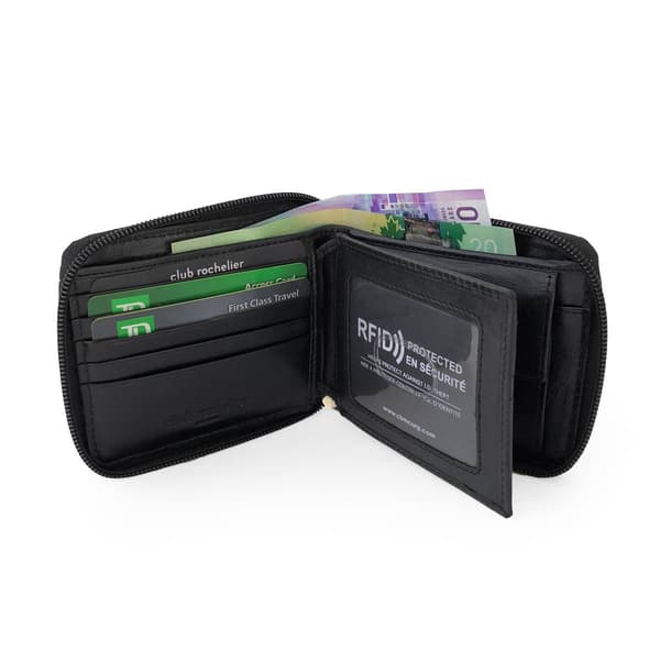 Mens Club Rochelier Traditional Zip-Around Billfold