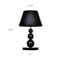 Elegant Designs Pearl Black Chrome Metal Three Tier Ball Lamp - image 3