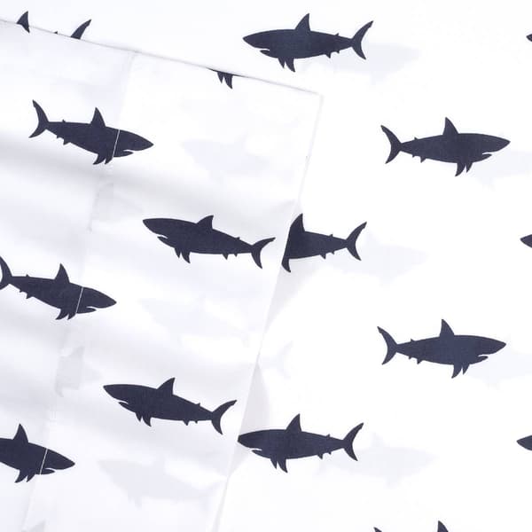 Sweet Home Collection Fun & Colorful Swimming Sharks Sheet Set