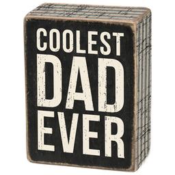 Primitives By Kathy Coolest Dad Box Sign