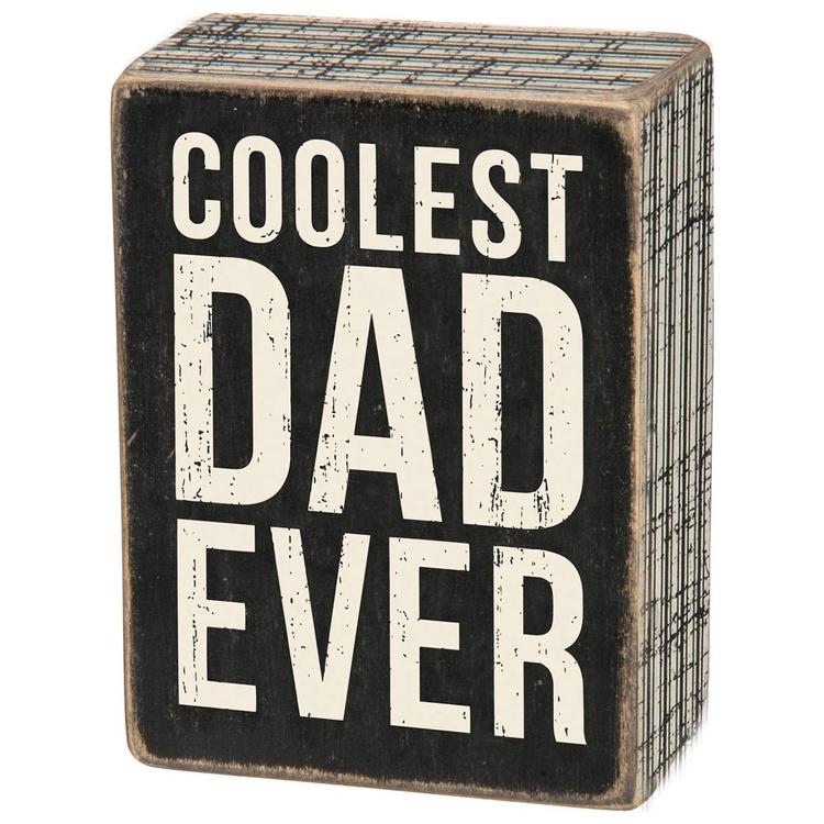 Primitives By Kathy Coolest Dad Box Sign